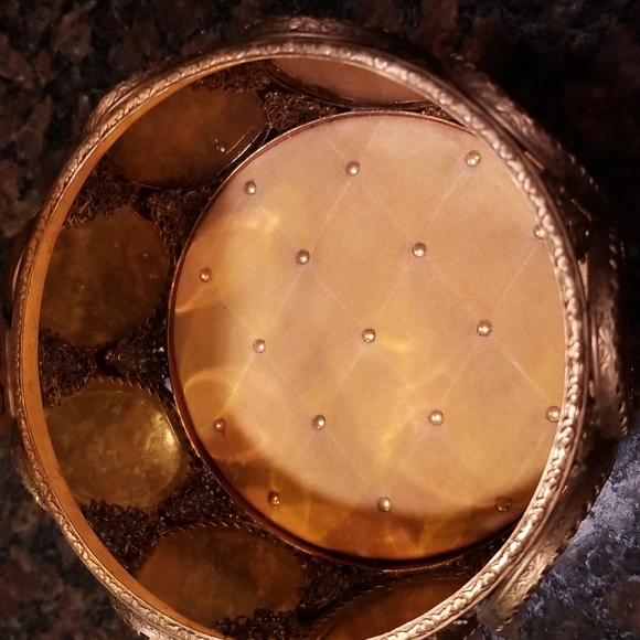 Antique Ormolu Filigree Footed Jewelry Box - Picture 9 of 16